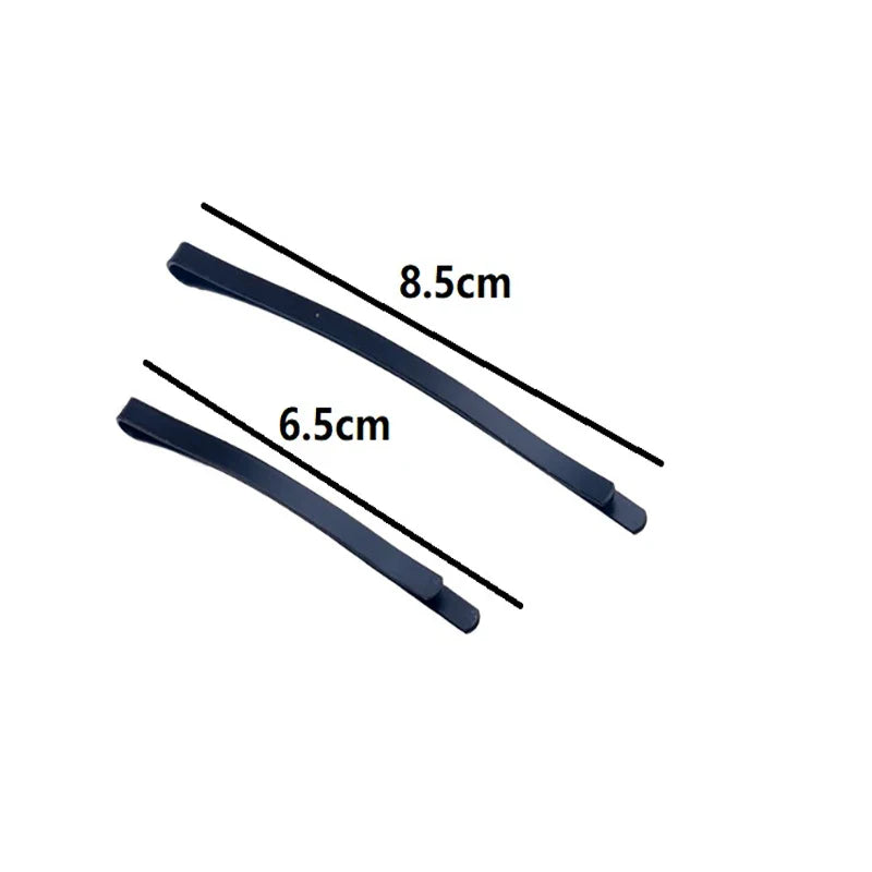 Black Bobby Pins Set – 10pcs Metal Hair Clips for Women & Girls