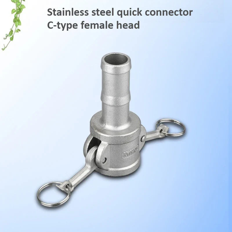 304 Stainless Steel C-Type Quick Connector DN15–DN50 Lever Plug