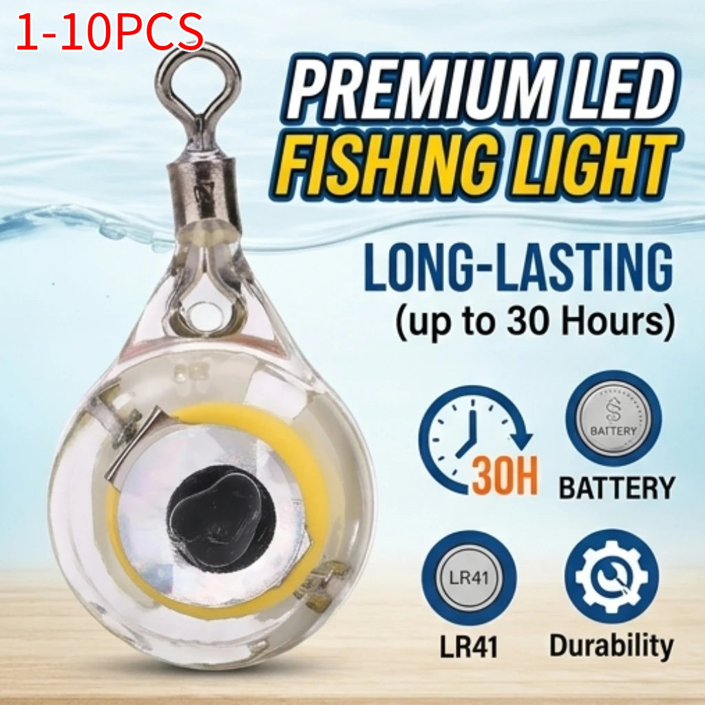 LED Fishing Lure Light Mini Deep Drop Underwater Eye Shape Fish Attracting Indicator Lure Led Flash Light For Fishing Tool Peaceful Pleasures Health and Wellness