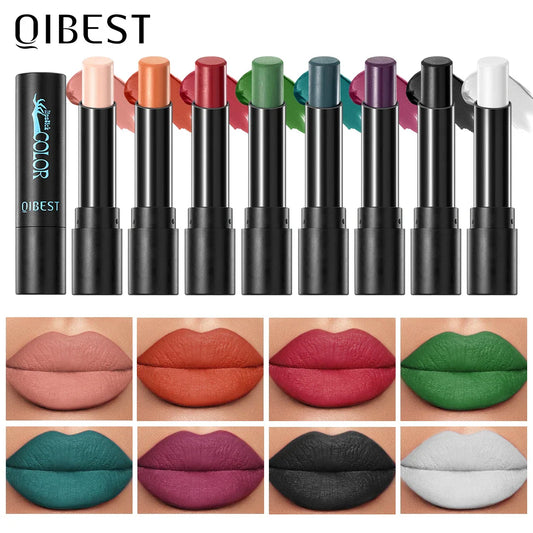 QIBEST Velvet Matte Lipstick – Long-Lasting Pigmented Lip Tint Matte Lip Tint Oasis Select
