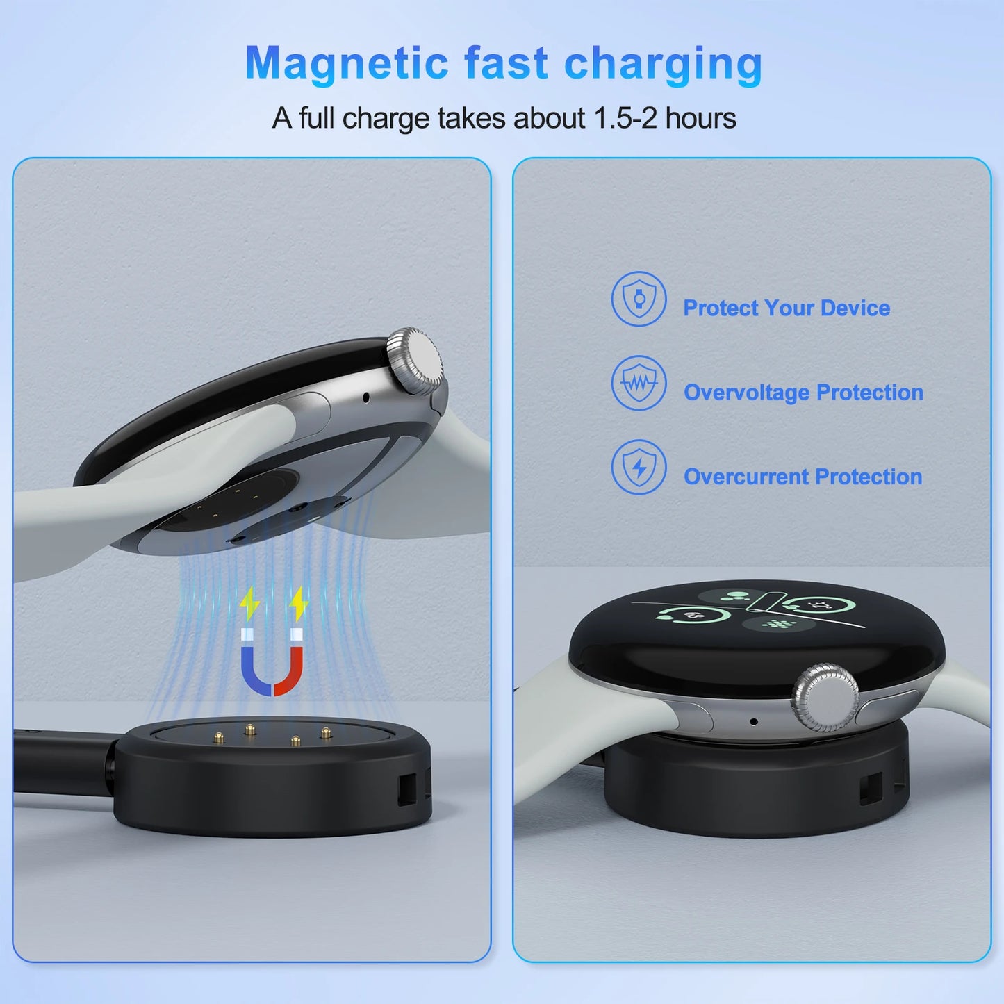 Hight Quality Charging Dock For Google Pixel Watch 3/3XL/2 Fast Charging Dock Holder With Lanyard For Google Pixel Watch 3 Peaceful Pleasures Health and Wellness