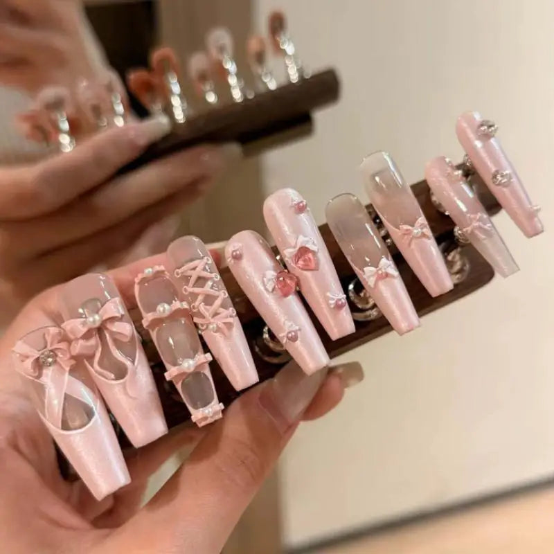 Cartoon Rabbit Bow Nail Art Silicone Mold Stamp DIY Manicure Tools for Nail Decoration Relief Accessory Peaceful Pleasures Health and Wellness