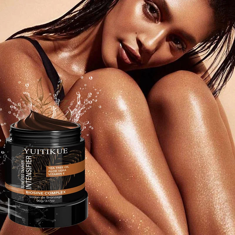 Yuitikue Rapid Tanning Intensifier Lotion, 90g Biosine Complex with Tea Tree Oil & Aloe Vera for Deep Tan & Skin Care Peaceful Pleasures Health and Wellness