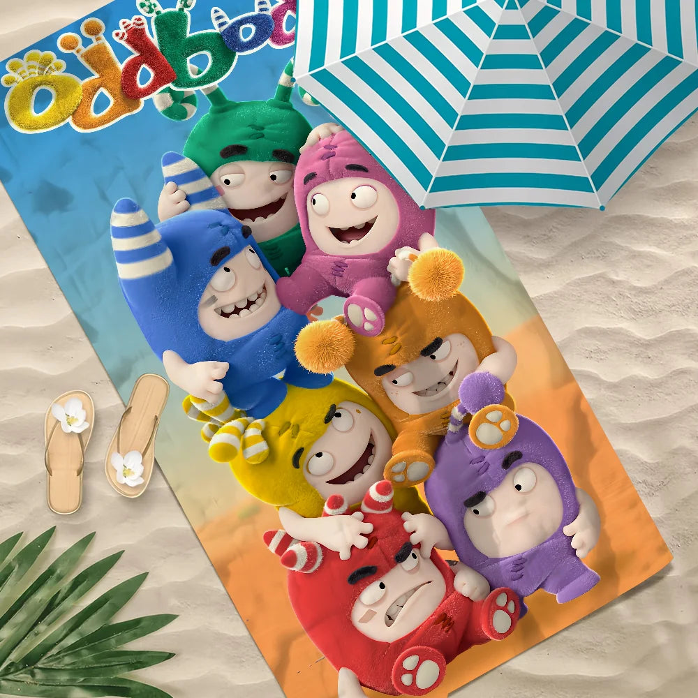 Oddbods Cartoon Beach Towel | Quick Dry, Soft, Large Sizes Beach Towel Peaceful Pleasures Health and Wellness