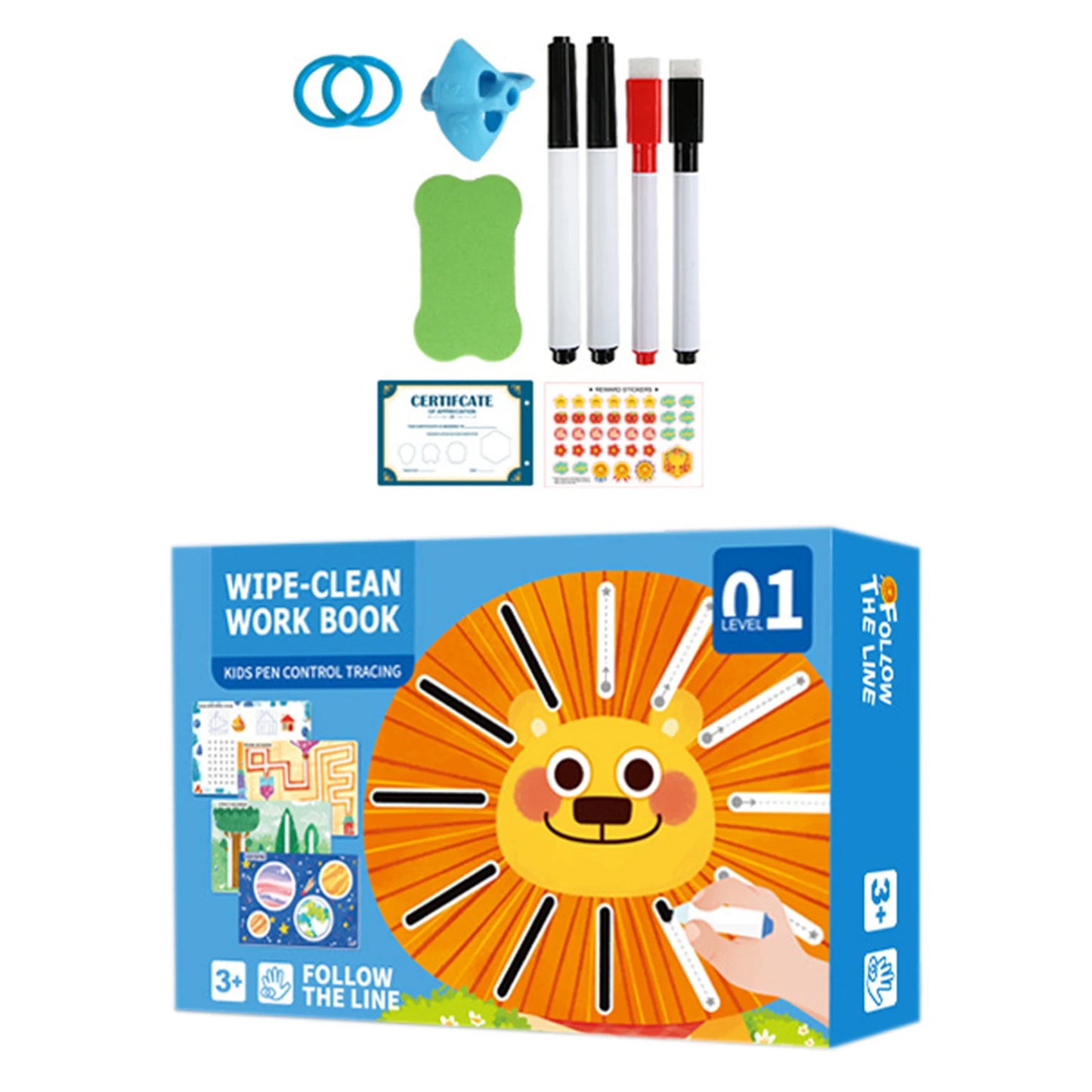 Write & Wipe Pen Control Activity Book for Toddlers & Kids