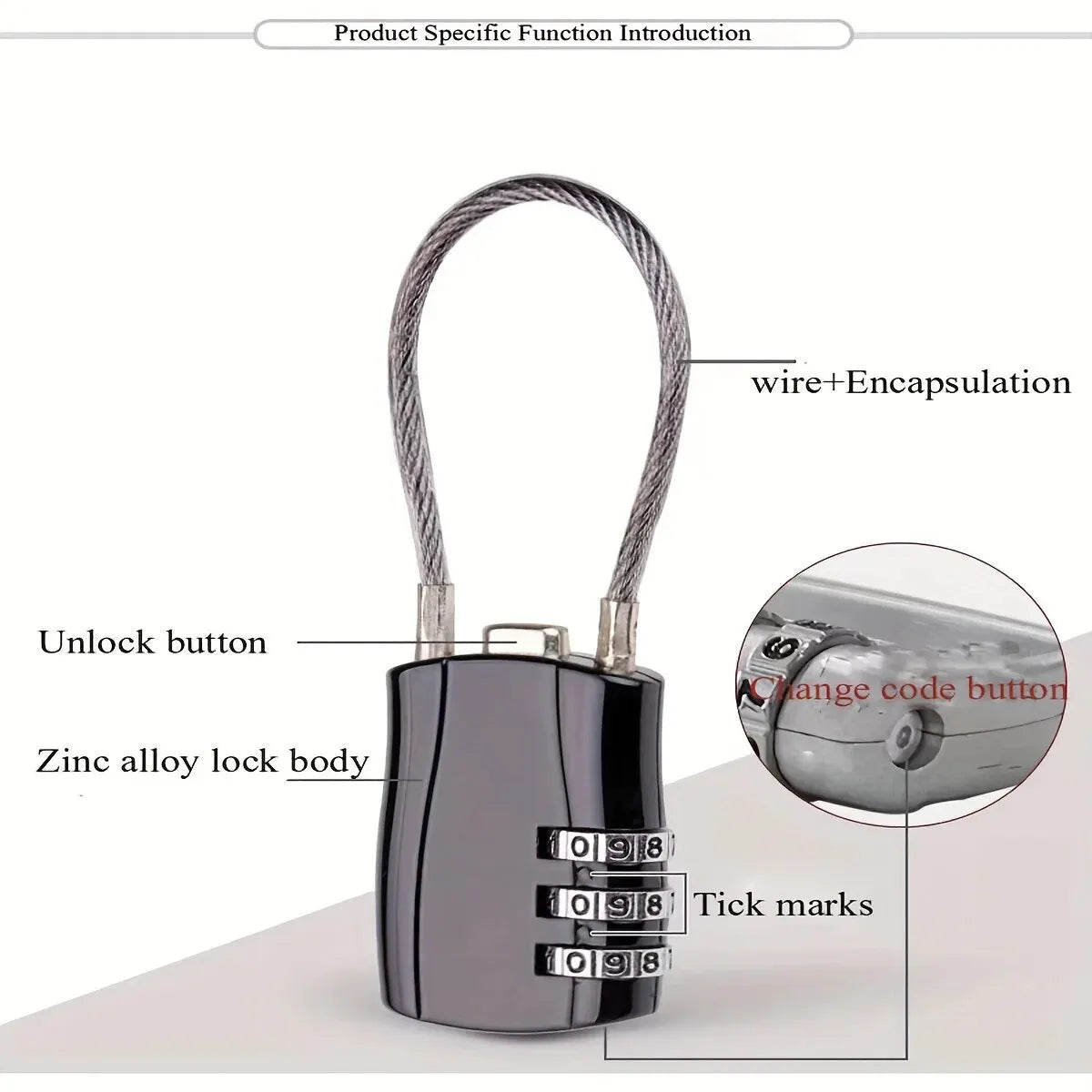 1pc Luggage Travel Lock, School Gym Storage Cabinet Luggage Lock, File Cabinet Tool Box Case Password Lock Peaceful Pleasures Health and Wellness