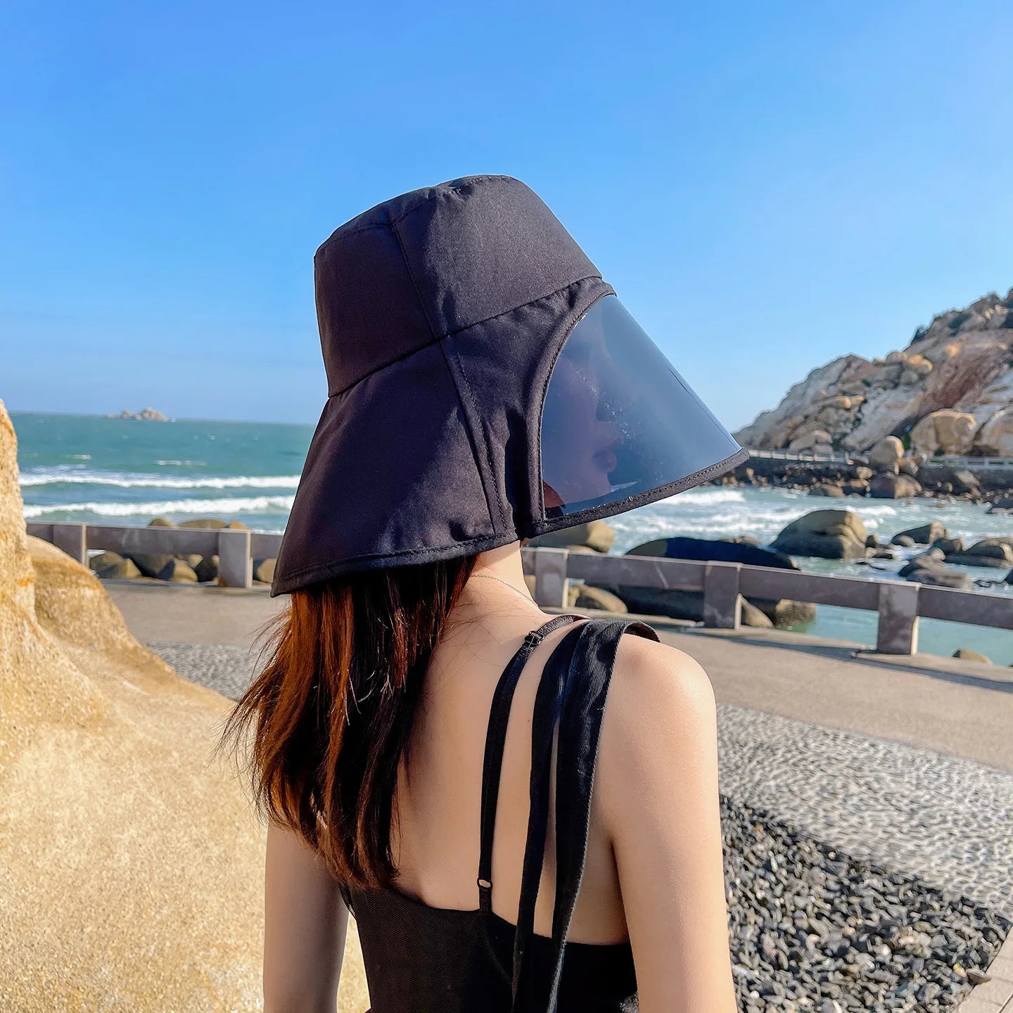 Full Face Coverage Bucket Hat – Women's Wide Brim Sun Hat