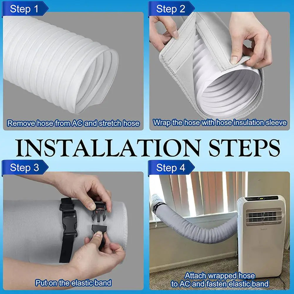 Portable AC Exhaust Hose Insulation Cover – 5" & 5.9" Fit AC Hose Insulation Sleeve Oasis Select