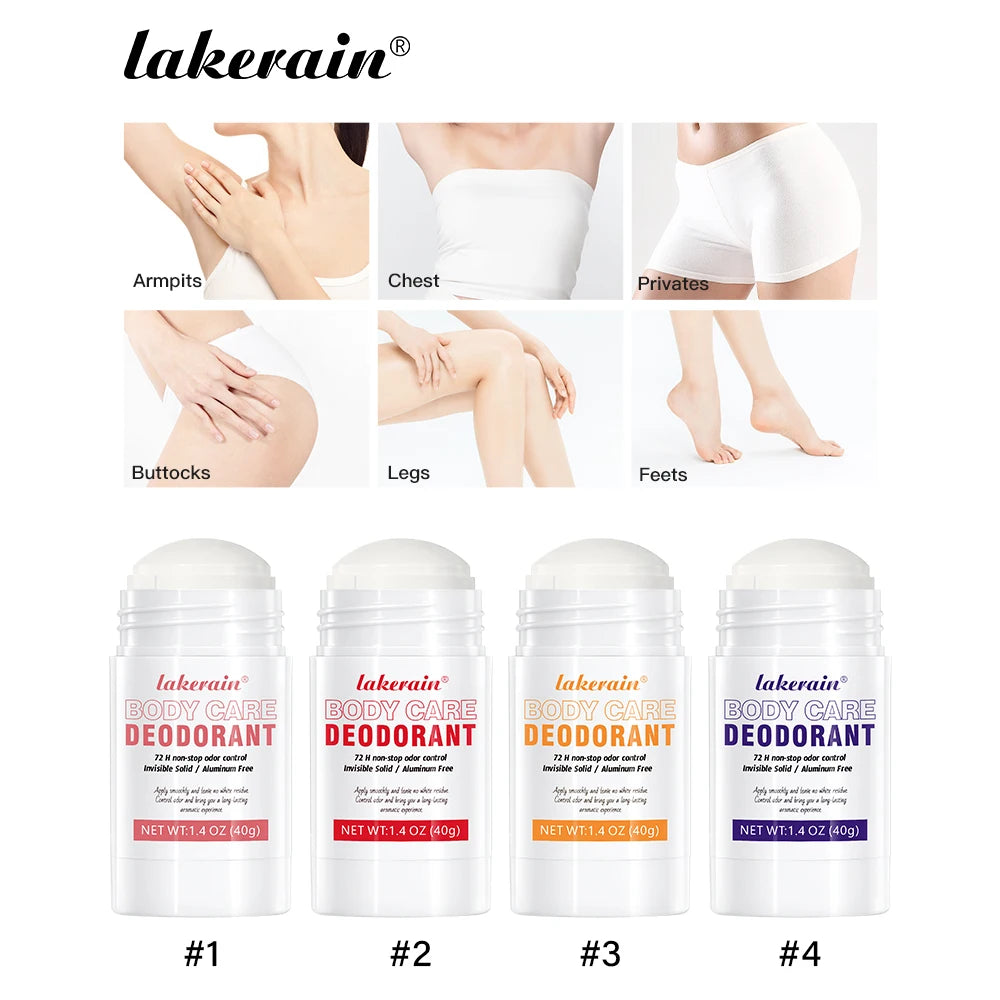 Lakerain Body Care Deodorant Long-Term Odor Control Natural Ingredients Aluminum-Free Sweet Fruity Aroma Full Body Deodorant Peaceful Pleasures Health and Wellness