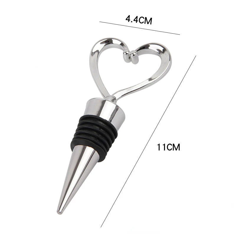 Wine Bottle Stopper Heart/Ball Shaped Red Wine Beverage Champagne Preserver Cork Wedding Favors Gifts for Wine Lovers Peaceful Pleasures Health and Wellness love