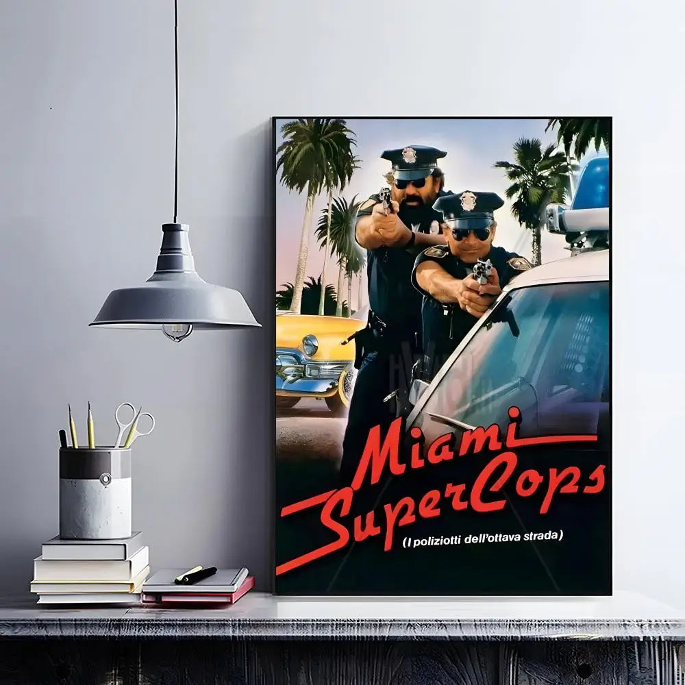 Terence Hill & Bud Spencer HD Wall Poster | Self-Adhesive PVC Art Wall Art Poster Peaceful Pleasures Health and Wellness z4 50X70cmNoframe