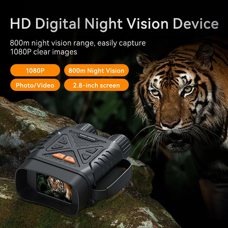 Binocular 7X2.8-Inch Ips 10X Ultra-High Definition Infrared Outdoor Digital Night Vision Device for Day and Night Use Peaceful Pleasures Health and Wellness
