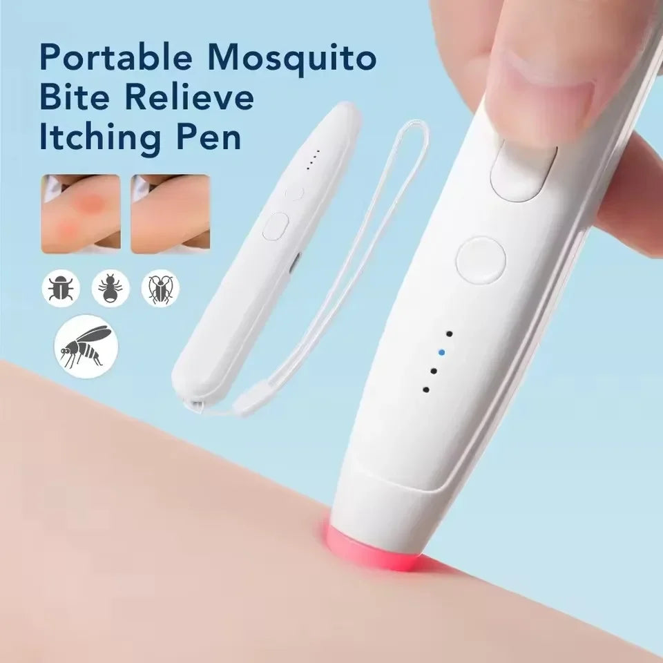New Infrared Pulse Anti-Itch Device Portable Heated Relief Electric Stick Pen for Kids & Adults Outdoor Use for Mosquito Bites Peaceful Pleasures Health and Wellness