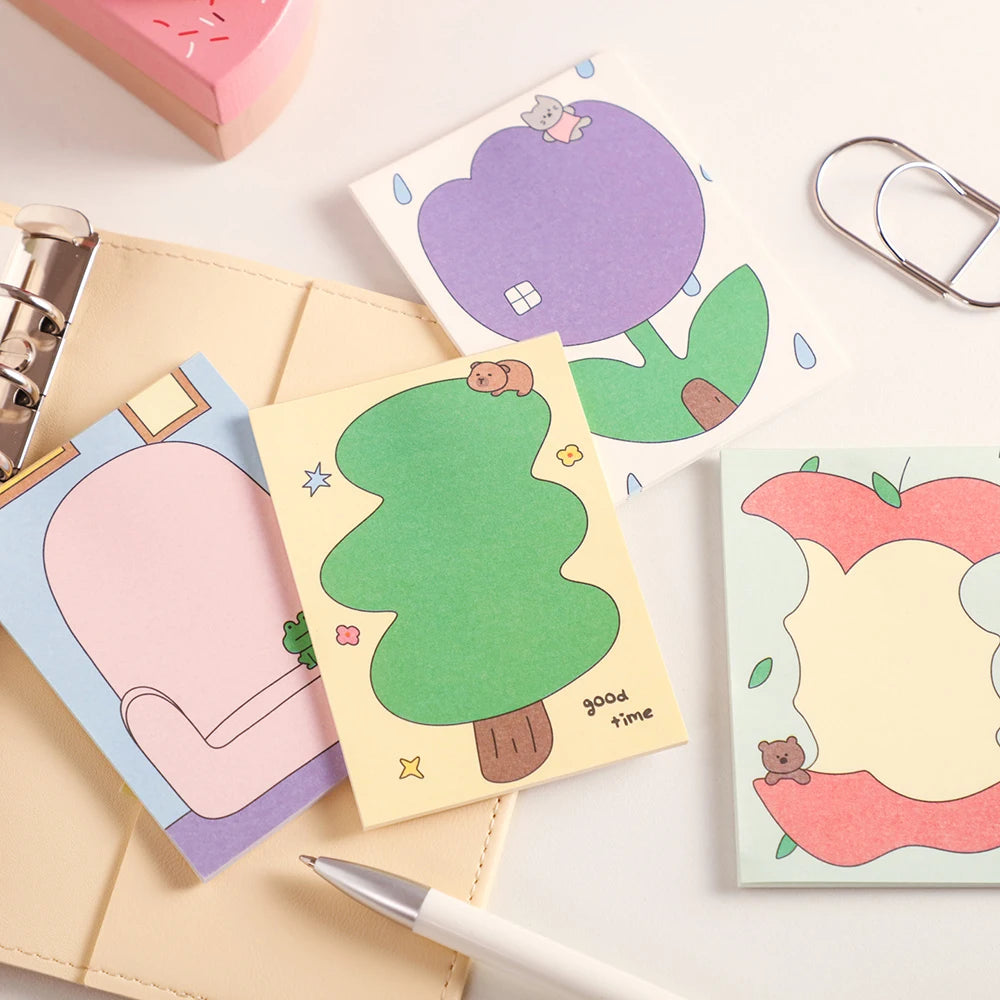 120 Sheets Cute Cartoon Illustration Notebook Aesthetic Instagram