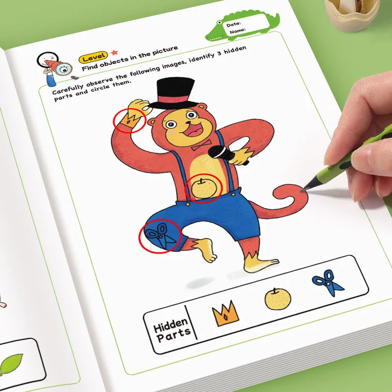 32-Page Interactive Spot-the-difference Game Colorful Educational