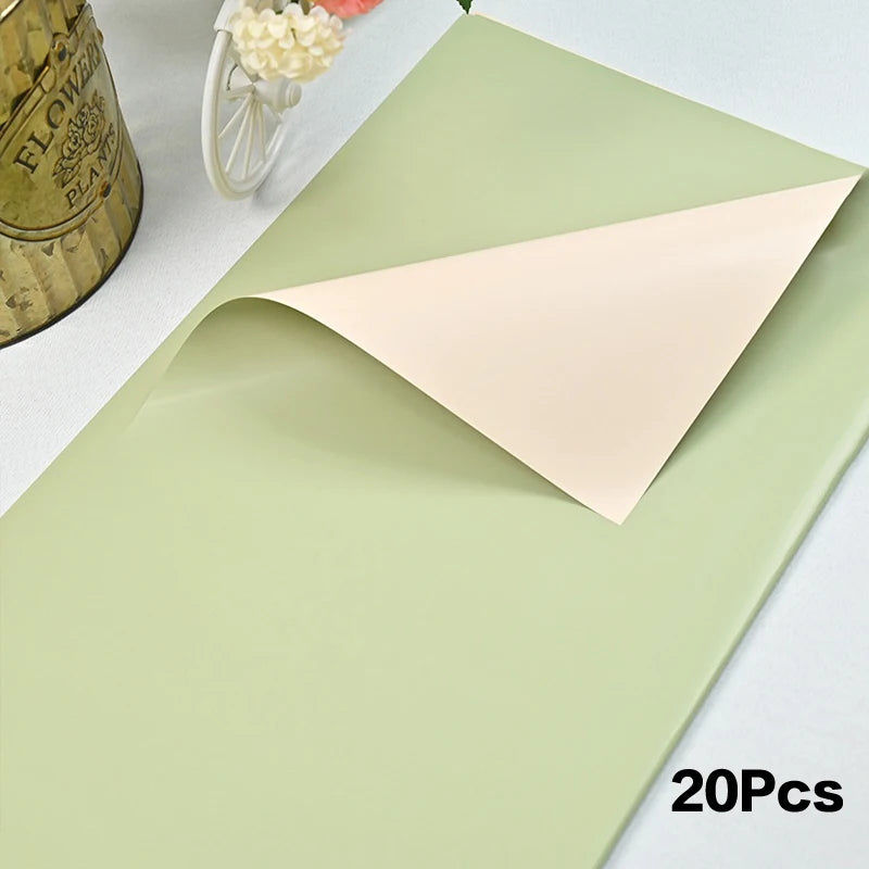 20Pcs Waterproof Two-Sided Floral Wrapping Paper 58×58cm