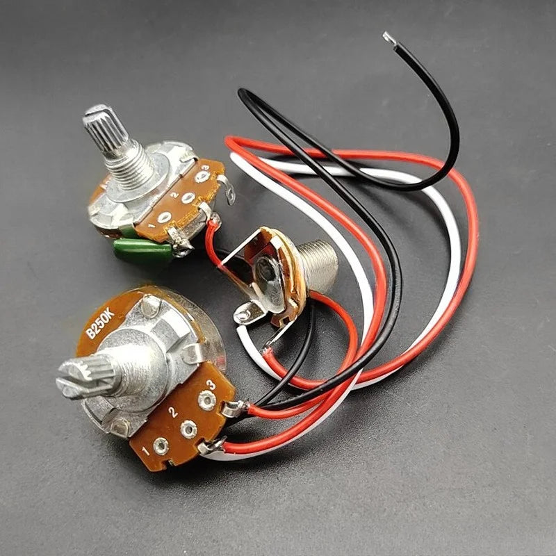 PB Bass Wiring Harness Prewired Precision Guitar 250K Big Pots 1