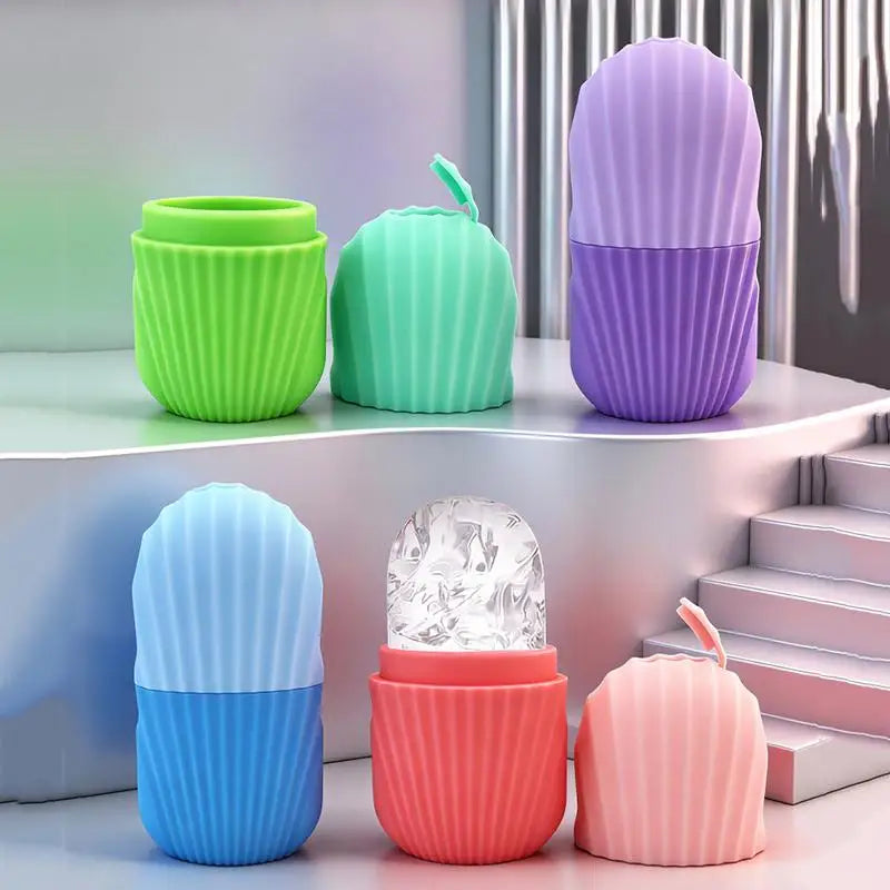 Facial Ice Roller & Silicone Ice Cube Tray – Face Massager