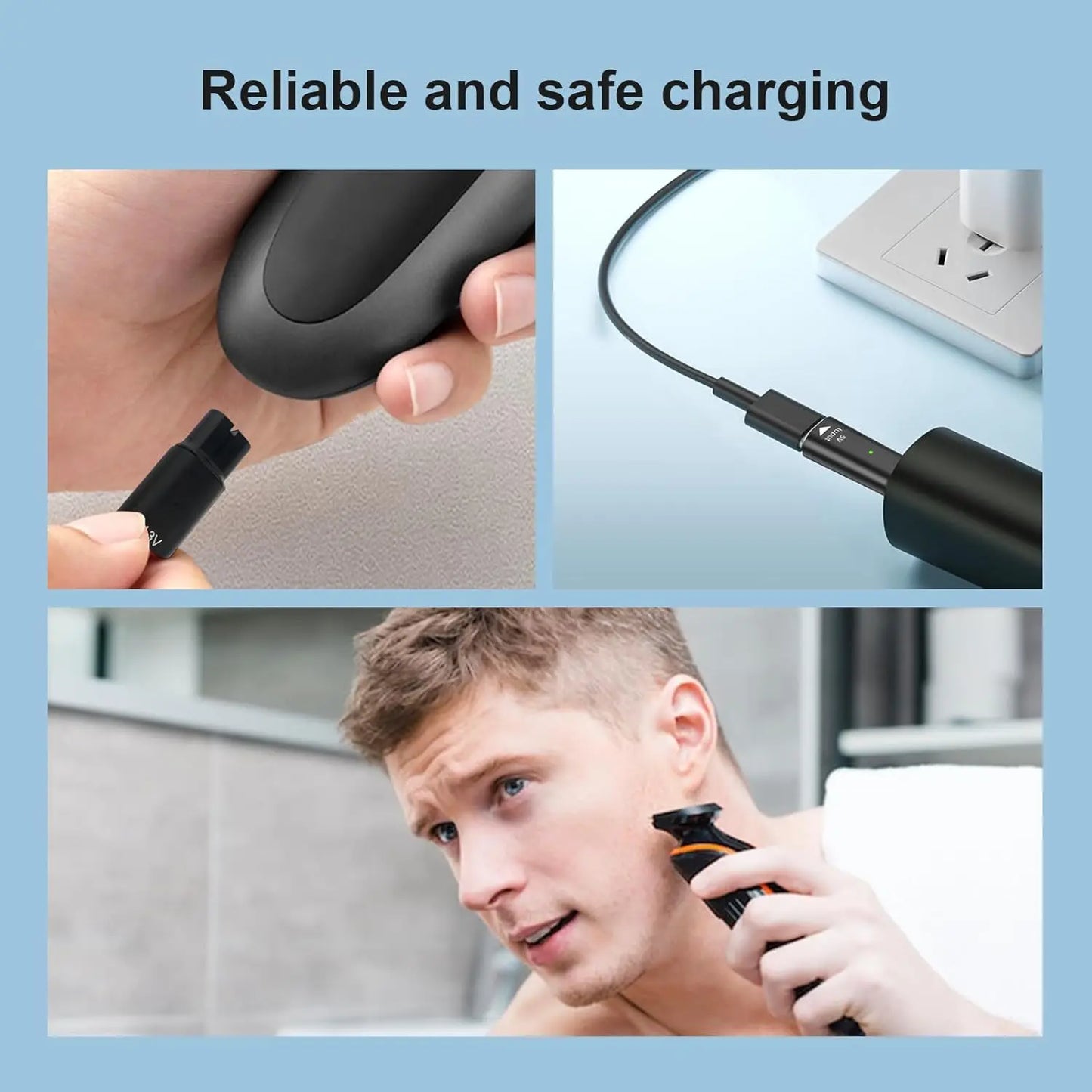 Type-C Charging Adapter for Philips OneBlade QP2520 QP2620 Peaceful Pleasures Health and Wellness