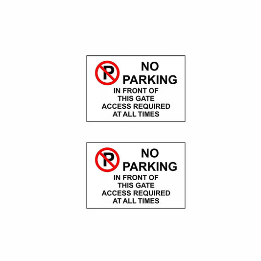 Warning No parking in front of this gate access required park safety Car sticker Peaceful Pleasures Health and Wellness Default Title