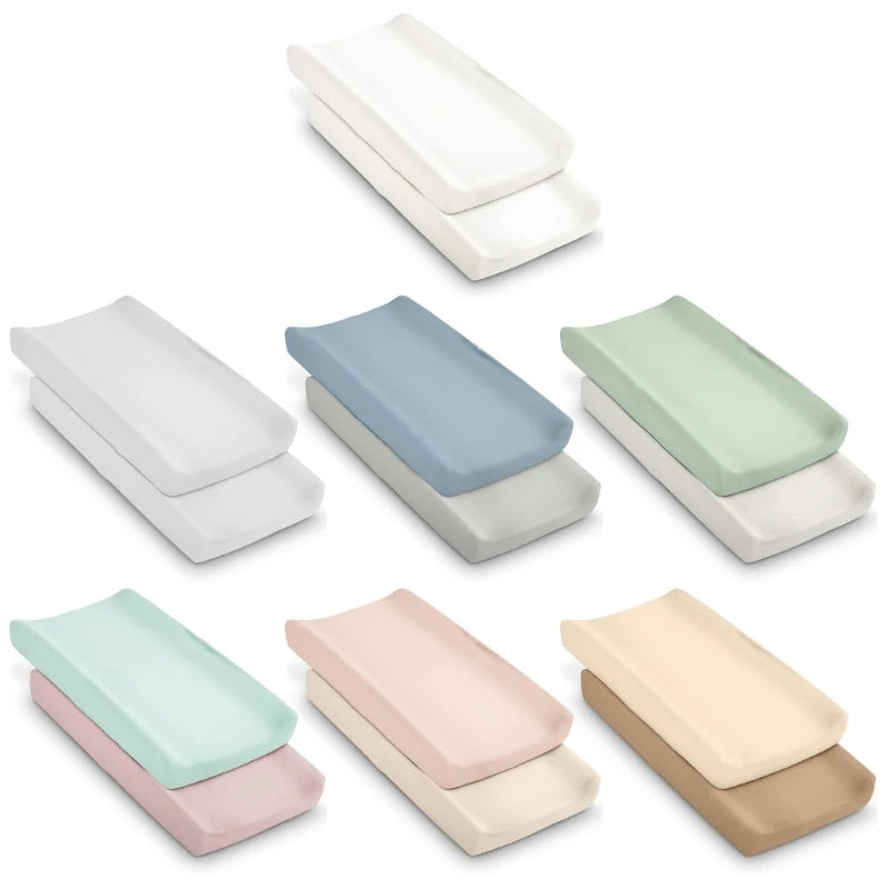 2-Pack Diaper Changing Pad Cover – Soft Breathable Changer Sleeve