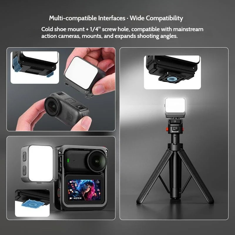 Magnetic Mini LED Fill Light for DJI Osmo – IPX4 Waterproof