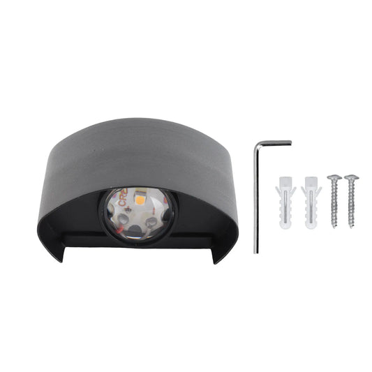 Outdoor Wall Light Rustproof Aluminum Alloy Wall Sconce Lamp Anti Oxidation Black High Brightness 110‑265V for Yard for Porch Peaceful Pleasures Health and Wellness white light