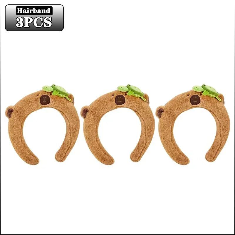 Plush Capybara Hair Headband – Cute Wash Hoop for Girls & Kids