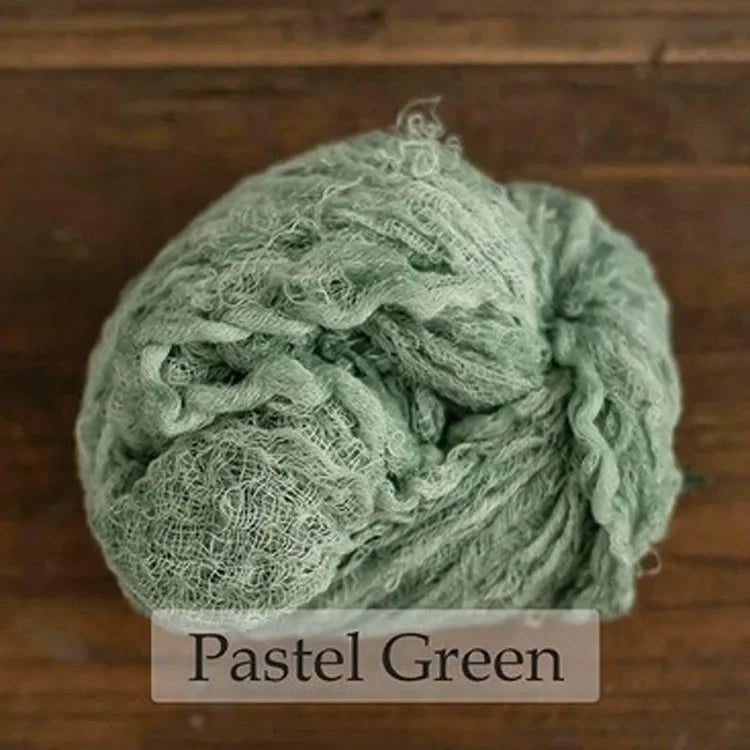 Stretch Cheesecloth Wrap - Textured Layer Blanket for Newborn Baby Photography Props, Professional Photo Shoot Swaddle Peaceful Pleasures Health and Wellness Pastel Green 30-35CM x 138CM