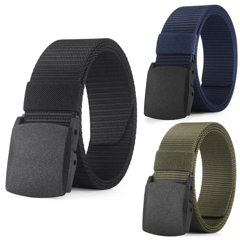 Canvas Nylon Tactical Belt Non-metallic Anti Allergy Ideal For Outdoor Training Security Check And Daily Pants Wearing Use Peaceful Pleasures Health and Wellness