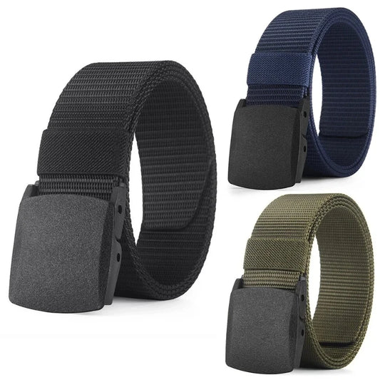 Canvas Nylon Tactical Belt Non-metallic Anti Allergy Ideal For Outdoor Training Security Check And Daily Pants Wearing Use Peaceful Pleasures Health and Wellness