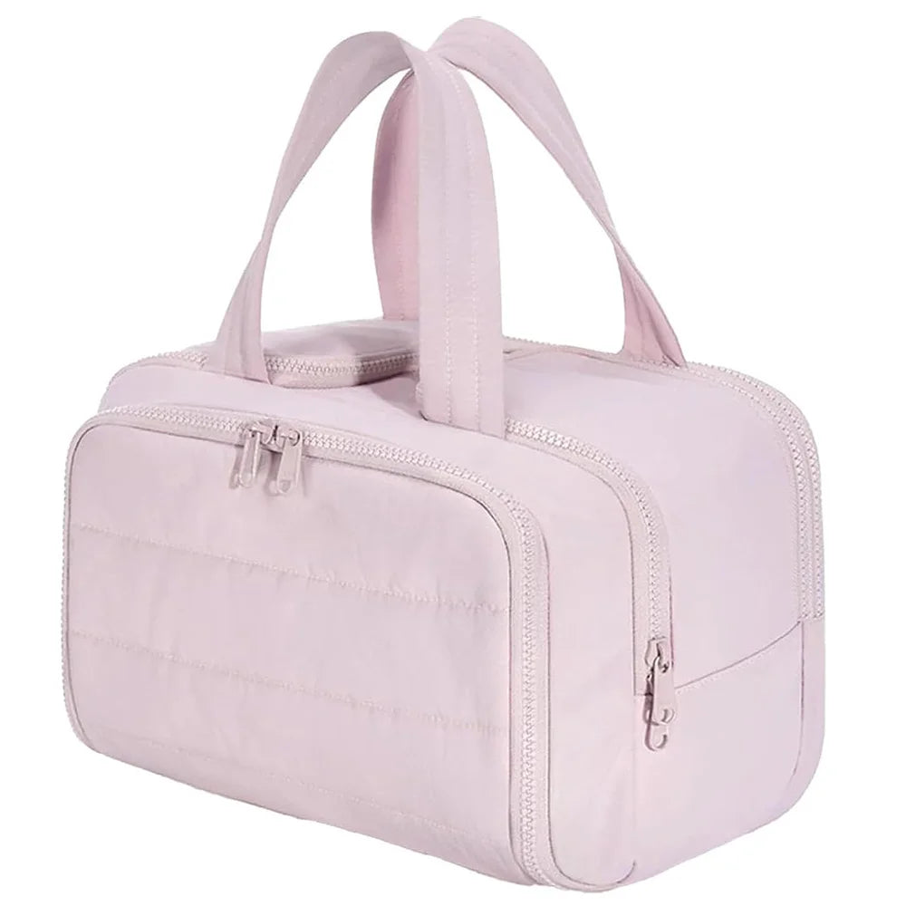 Large Waterproof Toiletry Bag | Travel Cosmetic Organizer Travel Toiletry Bag Peaceful Pleasures Health and Wellness Pink