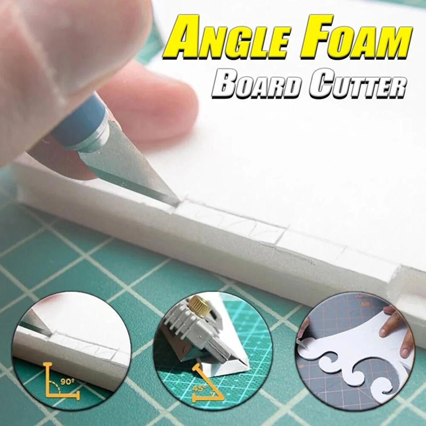 Angle Foam Board Cutter Cutter with Switchable Gates on the Sides for Cutting Beveled Edges at Angles of 45 or 90 Degrees Peaceful Pleasures Health and Wellness
