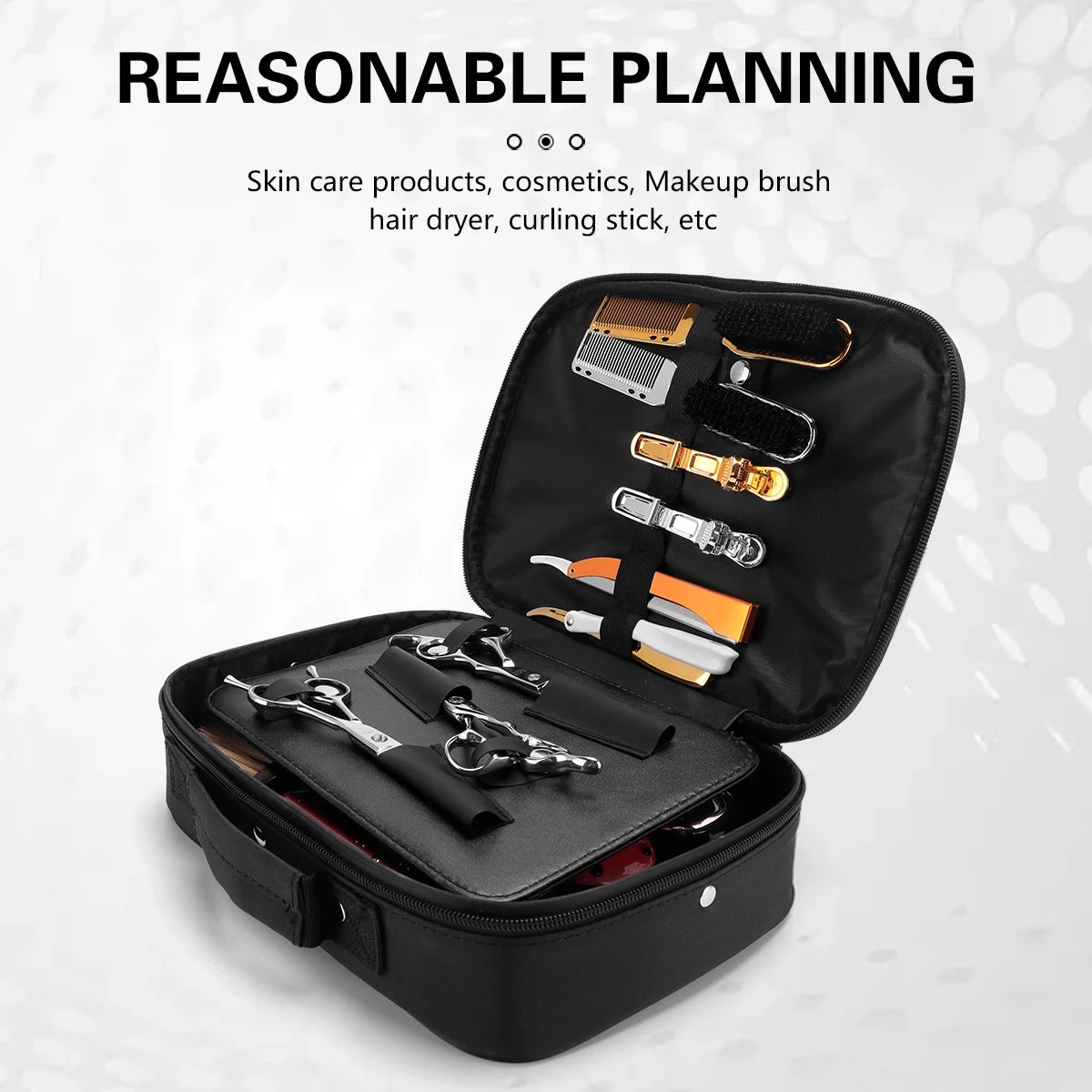 Large Capacity Waterproof Cosmetic Case, Protective Storage Organizer, Beauty Makeup Carrying Bag for Cosmetics & Beauty Tools Peaceful Pleasures Health and Wellness