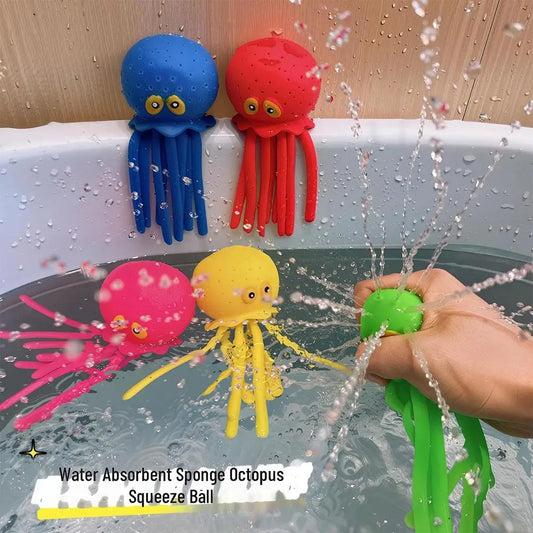 Octopus Squirt Bath Toy for Kids Ages 3–6 | Soft Silicone TPR Kids Bath Toy Peaceful Pleasures Health and Wellness