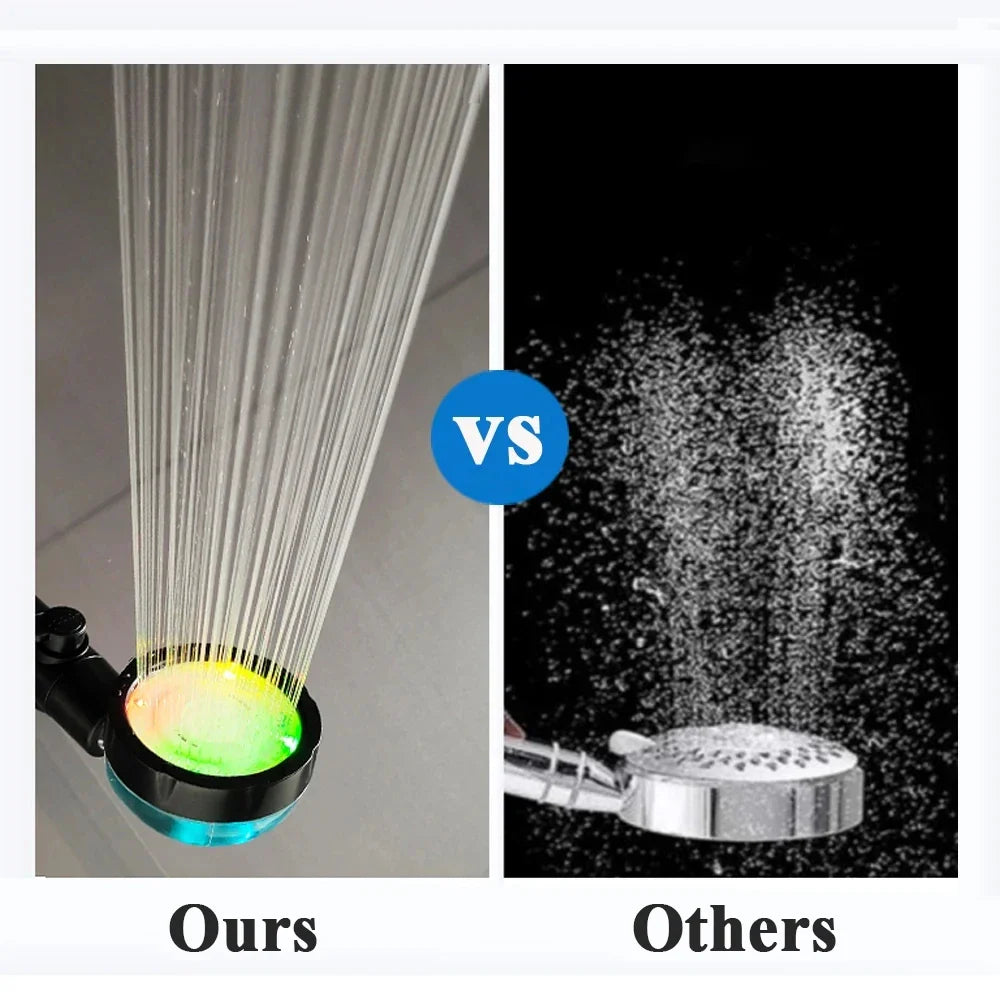LED Temperature Display High-Pressure Handheld Shower Head Set