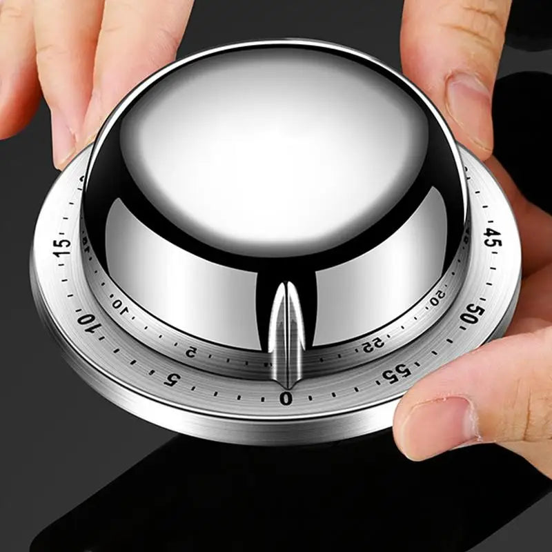 Stainless Steel Mechanical Kitchen Timer | Magnetic Base