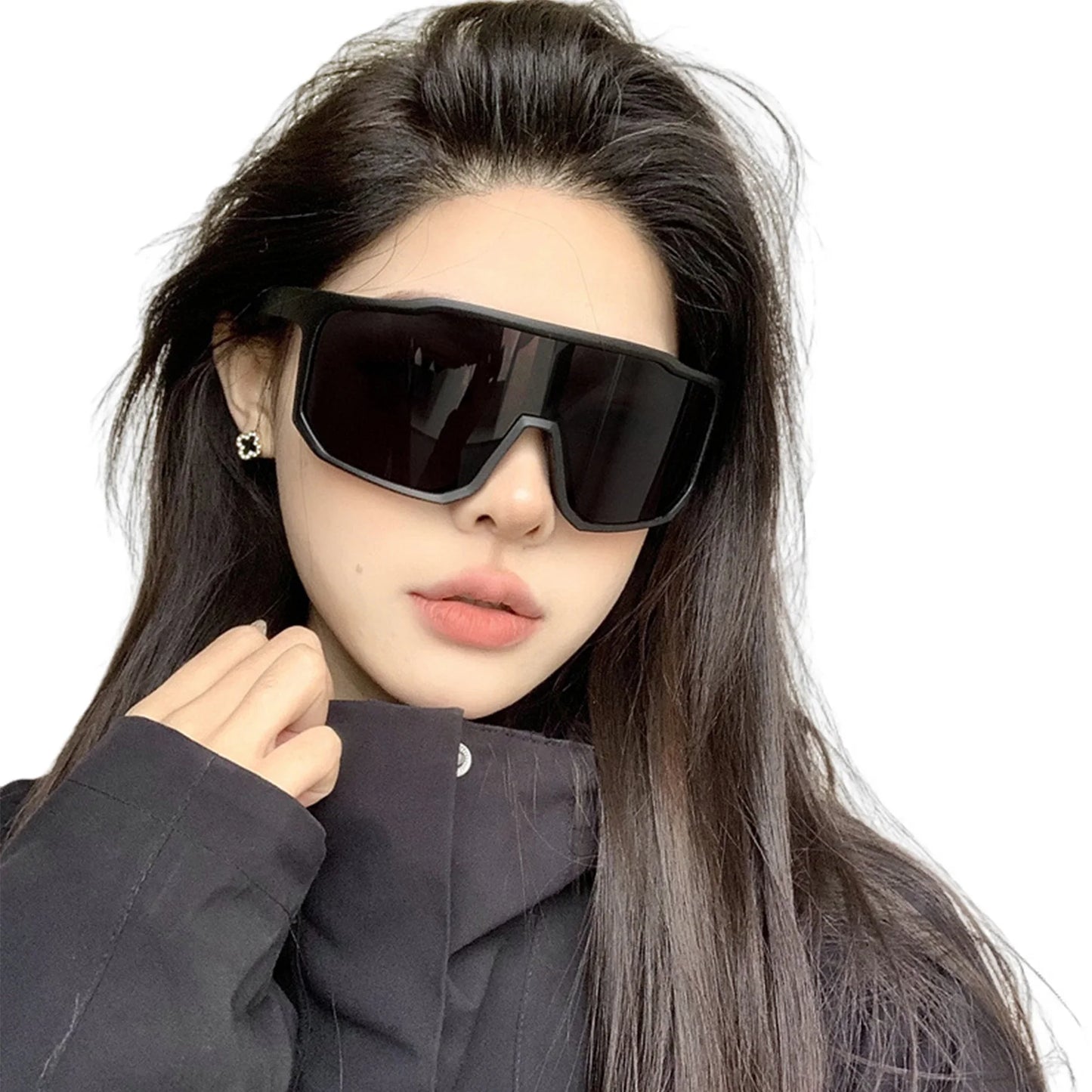 Windproof Cycling Glasses Lightweight Large Frame Sun Protection Goggles for Women and Girls Outdoor Wearings Peaceful Pleasures Health and Wellness B