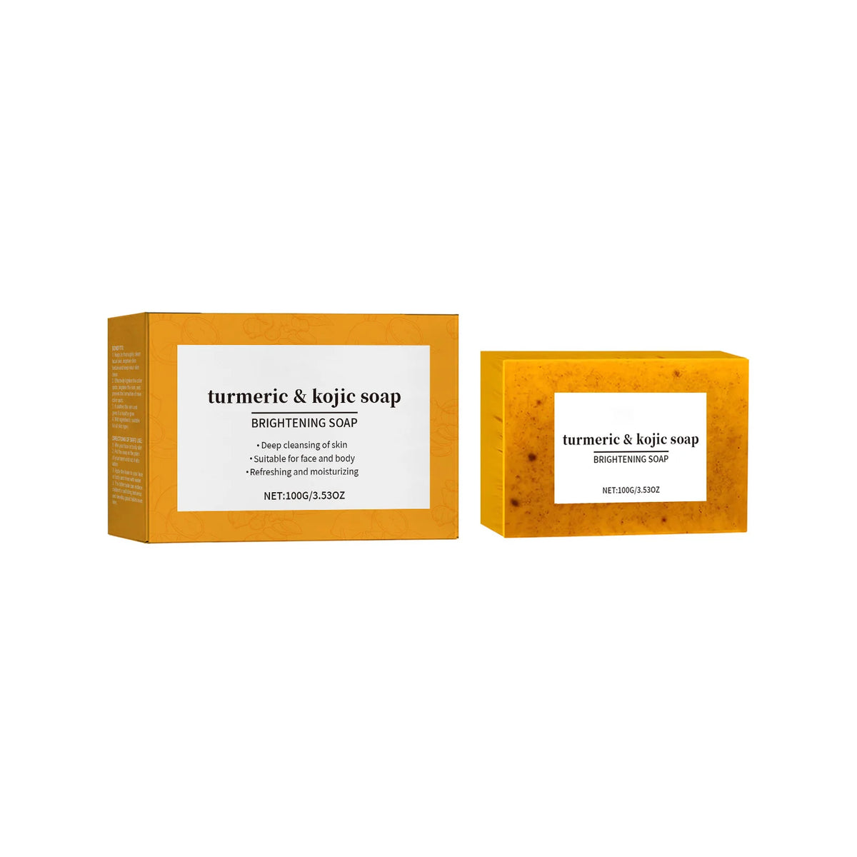 Lemon Ginger Yellow Brightening Soap Deep Cleaning Soothe Skin Softening Keratin Brighten Dullness Gentle Face Exfoliating Soap Peaceful Pleasures Health and Wellness 100g