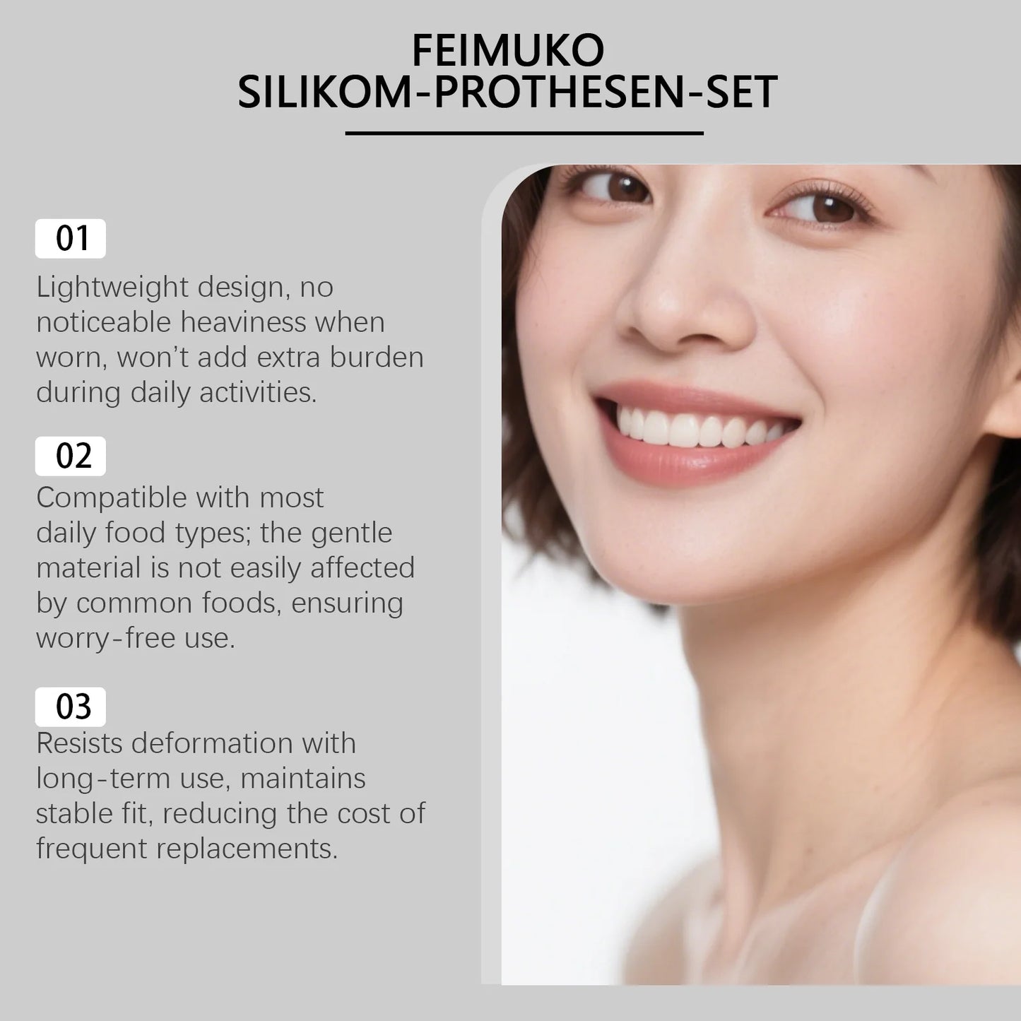 Silicone Denture Liner Kit – Upper & Lower Fit | FEIMUKO