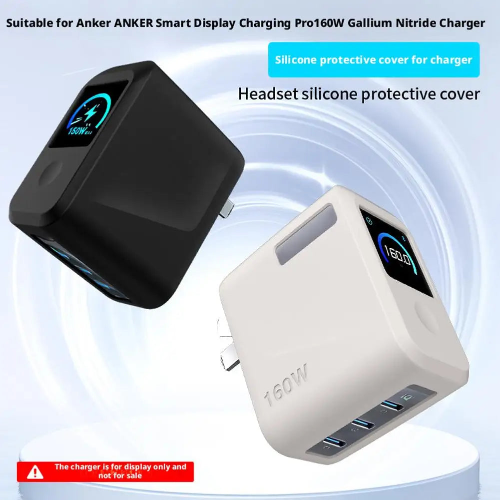 For Anker Prime 160W Charger Silicone Protective Case With Smart Display Screen Scratch-Resistant And Shockproof Protective Case Peaceful Pleasures Health and Wellness