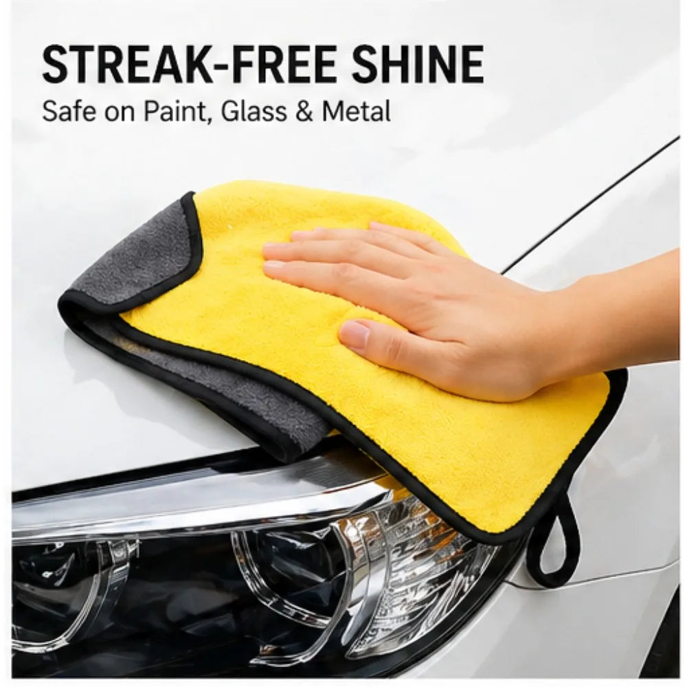 Microfiber Cleaning Towels | Double Layer Quick-Dry Cloth Set