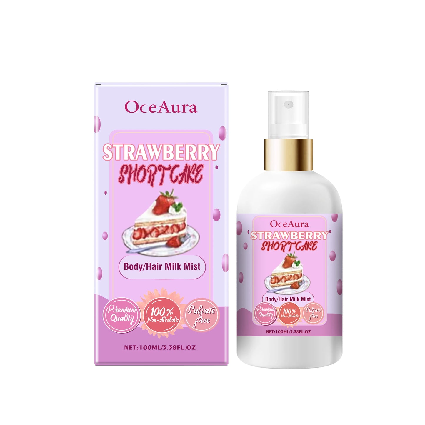 OceAura Strawberry Body Spray Moisturizing Aroma Mist 100ml