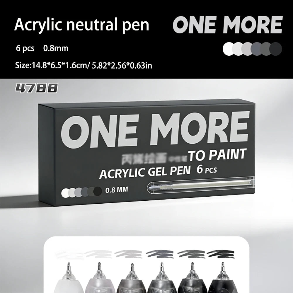 Multi Colored Acrylic Pen 0 8 Neutral Used Painting Nail Art Student