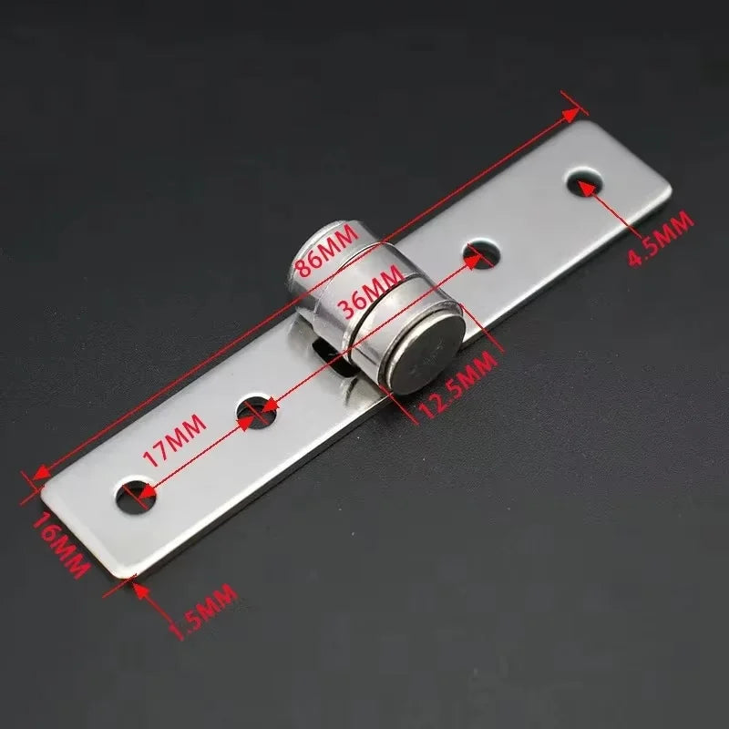 2PCS Heavy-Duty Stainless Steel Frameless Flat Folding Hinges