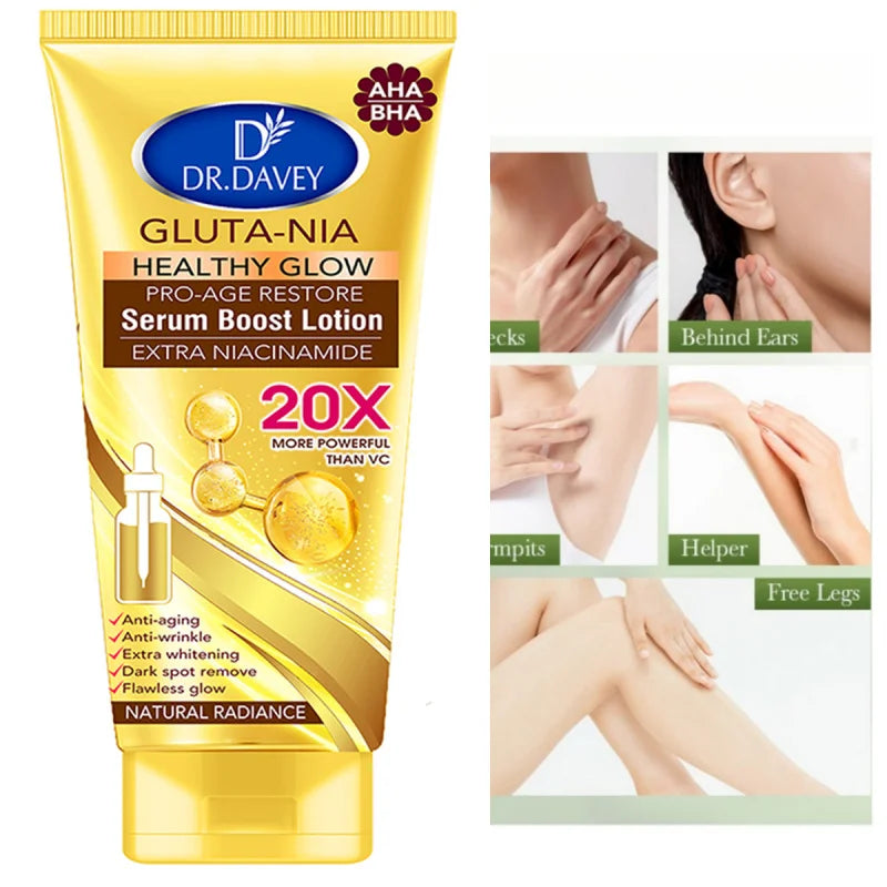 300ml DR.DAVEY GLUTA NIA BODY LOTION Body Lotion Moisturizing Cream Large Capacity Moisturizing Fragrance Refreshing Peaceful Pleasures Health and Wellness