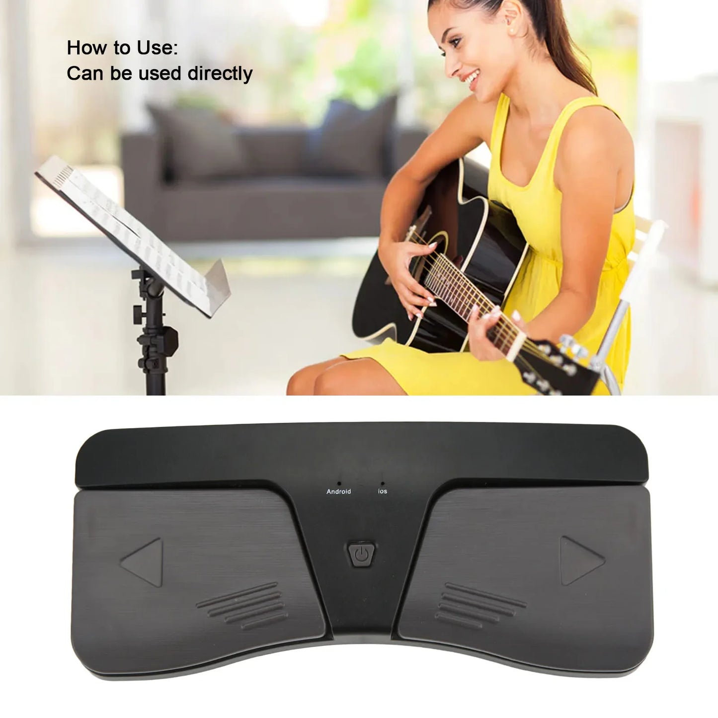 Music Page Turner Wireless Score Turning Foot Pedal ABS Accessory