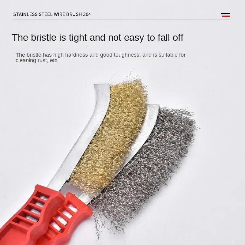 Steel Brush Multi-function Tool Wire Brush Copper Plated Steel Wire Brush Abrasive Roller Wood Metal Copper Brush Cleaning Tool Peaceful Pleasures Health and Wellness