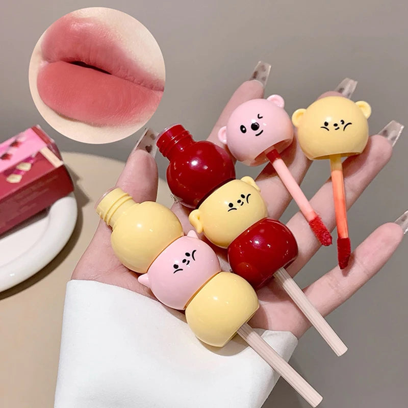 Gege Bear Velvet Matte Lip Mud – Peach Pink Liquid Lipstick