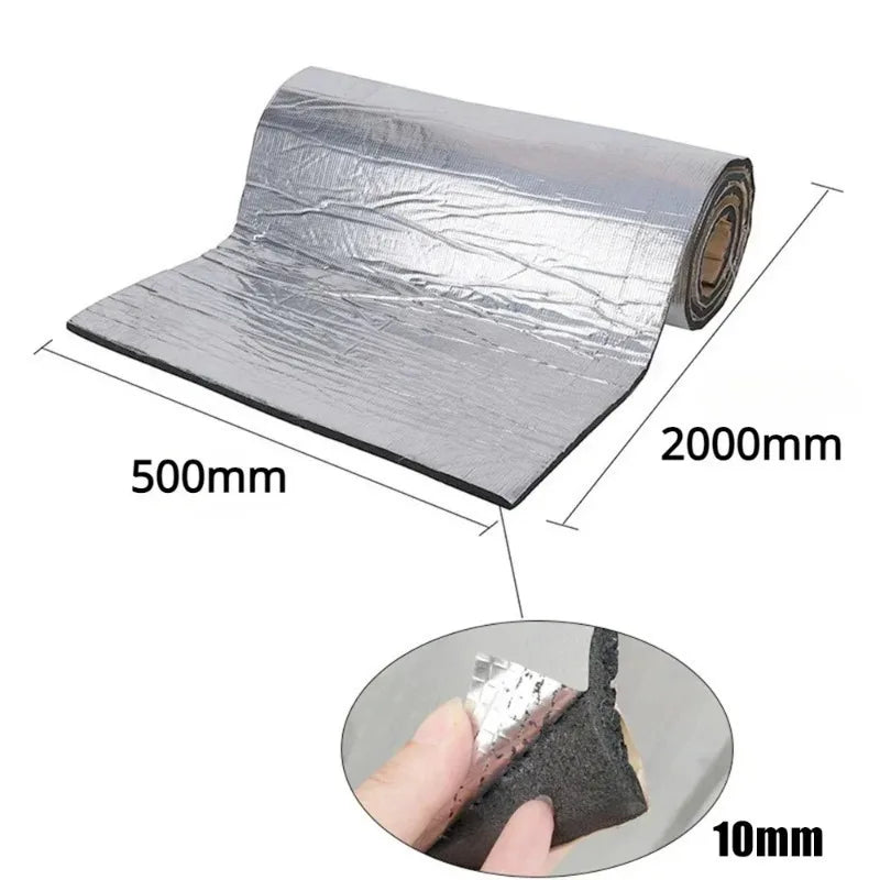 Car Hood Heat Shield & Sound Deadener Mat – Aluminum Foil NBR
